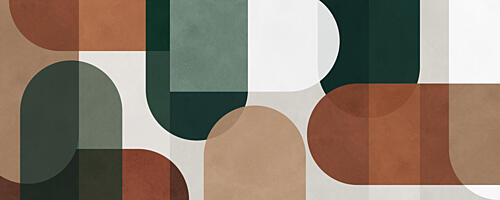 Earthy Abstract Shapes Art déco reproduction