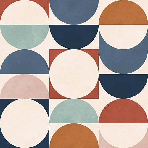 Midcentury Abstract Shapes Art déco reproduction