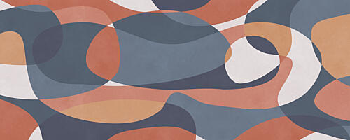 Muted Fluid Forms Art déco reproduction