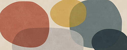 Modern Earth Shapes Art déco reproduction