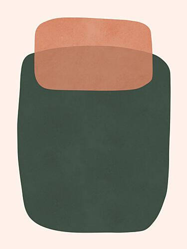 Soft Earthy Shapes Art déco reproduction