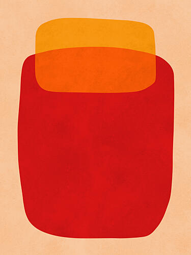 Warm Organic Shapes Art déco reproduction