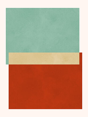 Layered Abstract Colors Art déco reproduction