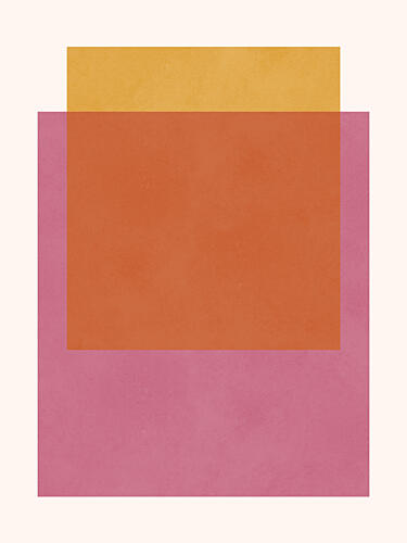 Warm Geometric Blocks Art déco reproduction