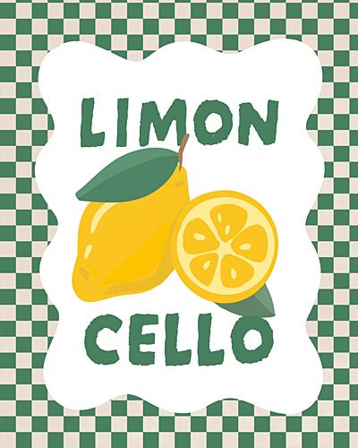 Zesty Limoncello Art déco reproduction