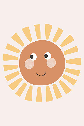 Happy Smiling Sun Art déco reproduction