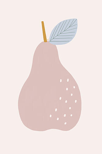 Soft Pink Pear Art déco reproduction
