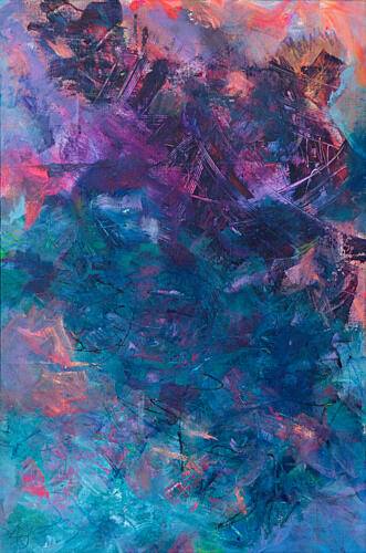 Vibrant Abstract Flow Art Print by Anastasiya Devochkina