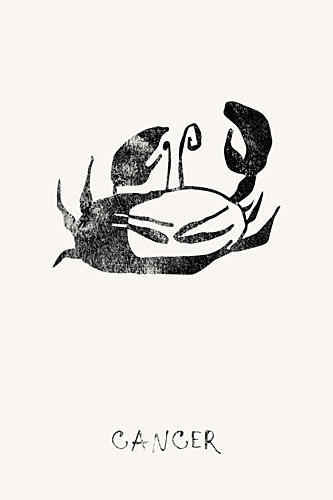 Cancer Zodiac Crab Art déco reproduction