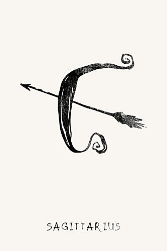 Sagittarius Bow Arrow Art déco reproduction