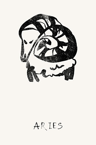 Bold Aries Ram Art déco reproduction