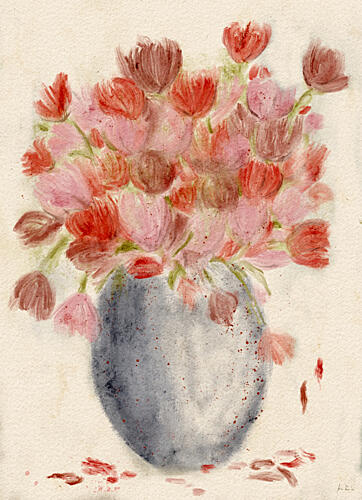 Colorful Bloom Vase Art déco reproduction