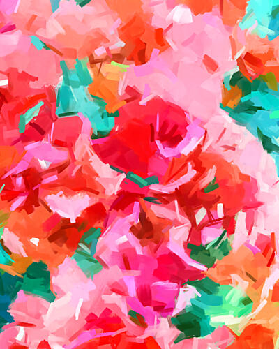 Vibrant Abstract Strokes Art déco reproduction