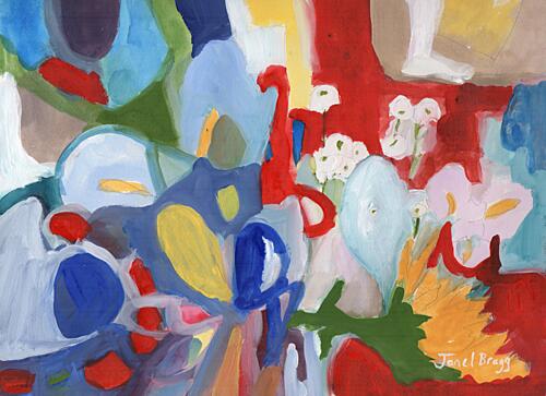 Vibrant Abstract Flowers Art Print