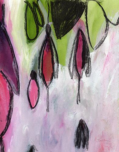 Vibrant Floral Abstraction Art déco reproduction