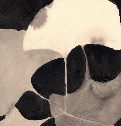Organic Monochrome Shapes Art déco reproduction