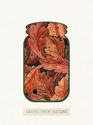 Autumn Leaves in Jar Art déco reproduction