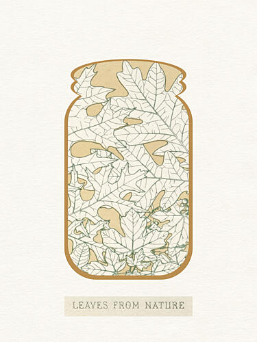 Oak Leaves in Jar Art déco reproduction