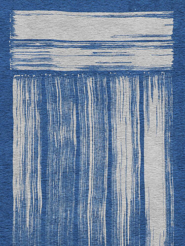 Flowing Indigo Abstract Art déco reproduction