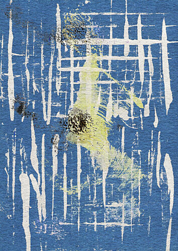 Blue Gridded Energy Art déco reproduction