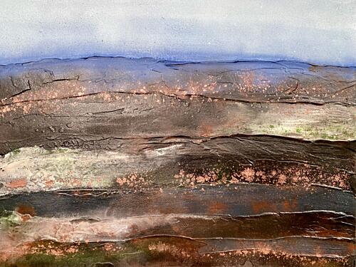 Textured Earth Horizon Art Print