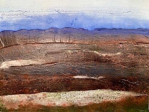 Textured Earth Horizon Art Print