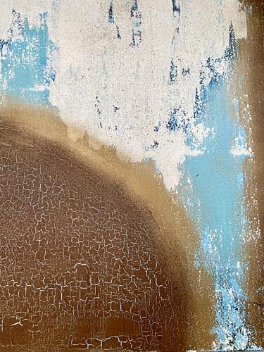 Cracked Earth Blue Art Print
