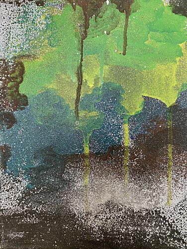 Rainy Forest Glow Art Print