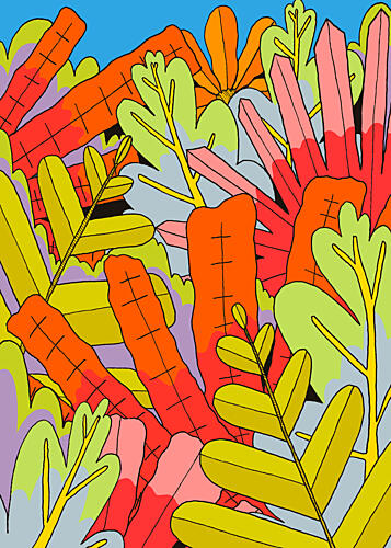 Vibrant Tropical Foliage Art Print