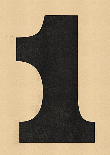 Bold Number One Art Print
