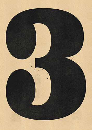 Bold Black Three Art déco reproduction