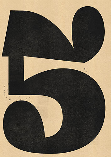 Retro Graphic Five Art Print