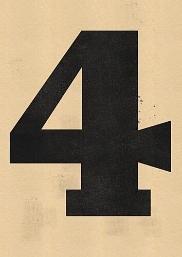 Bold Vintage Four Art Print