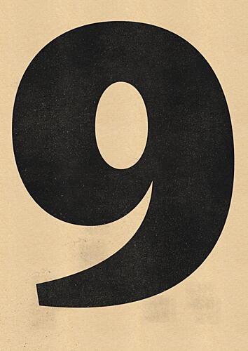 Bold Black Nine Art Print