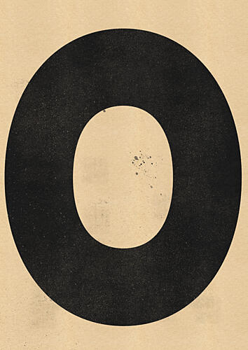Bold Black Letter O Art Print
