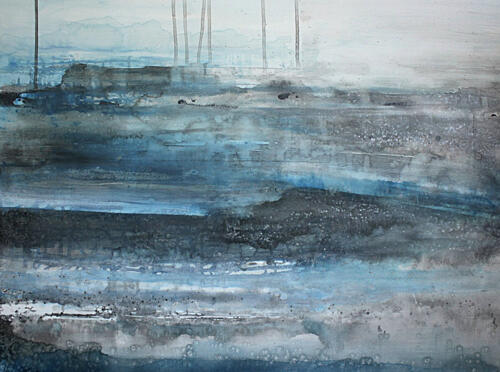 Deep Blue Mist Art Print