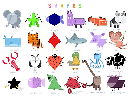Geometric Animal Fun Géométrique reproduction