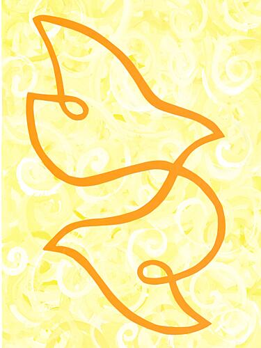 Peaceful Orange Doves Art Print