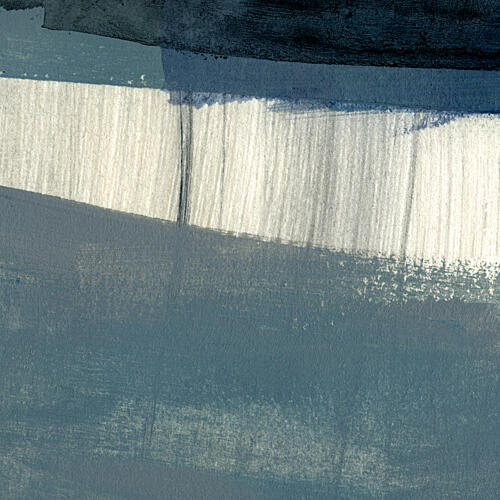 Blue Gray Minimalism Art Print by Jared Hankins