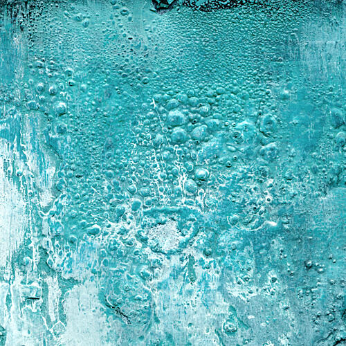 Teal Bubble Patina Art Print by Jared Hankins