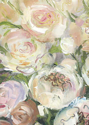 Pastel Rose Peonies Art Print