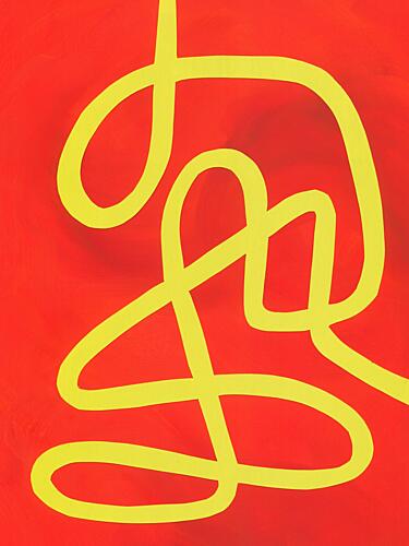 Dynamic Yellow Flow Art Print