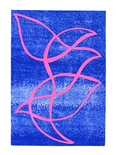 Dynamic Pink Flow Art Print