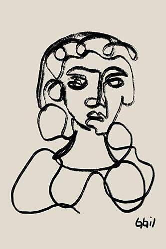 Abstract Line Woman Art Print by GIovanna Gil Alves