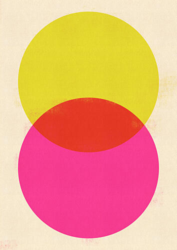 Overlapping Color Circles Art Print