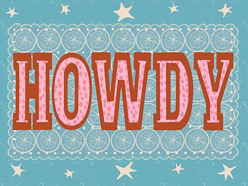 Howdy Western Stars Art Print by Aliya Putrus