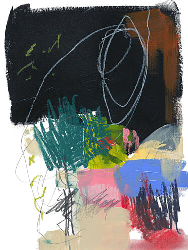 Colorful Abstract Expression Art Print by Sara Baker