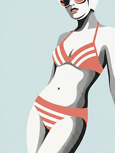 Pop Art Swimmer Art Print