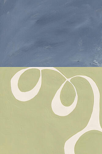 Abstract Flowing Loops Art Print by Bronwyn Baker
