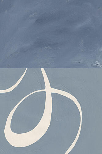 Abstract Blue Swirl Art Print by Bronwyn Baker